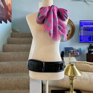 Y2K Dolce & Gabbana Black Leather Utility Belt.